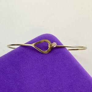 💛 Vintage Avon Gold Tone Crystal Accent Bracelet | Minimalist Stacking Jewelry